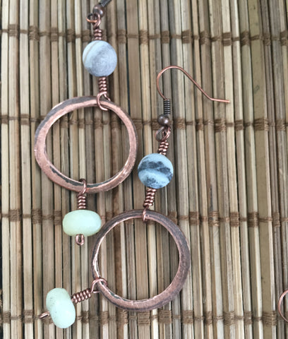 Rings of Copper Earrings II